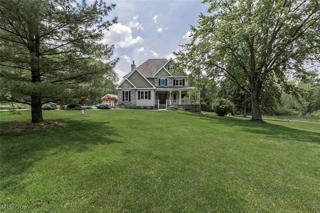 Spacious private yard, sits back from the street.