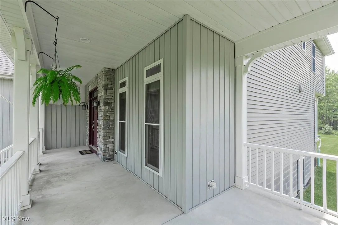 Covered, front porch.
