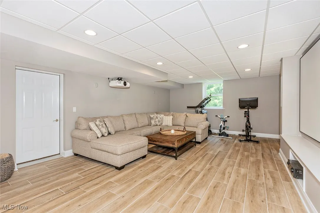 Full finished basement with bonus living space and storage options.