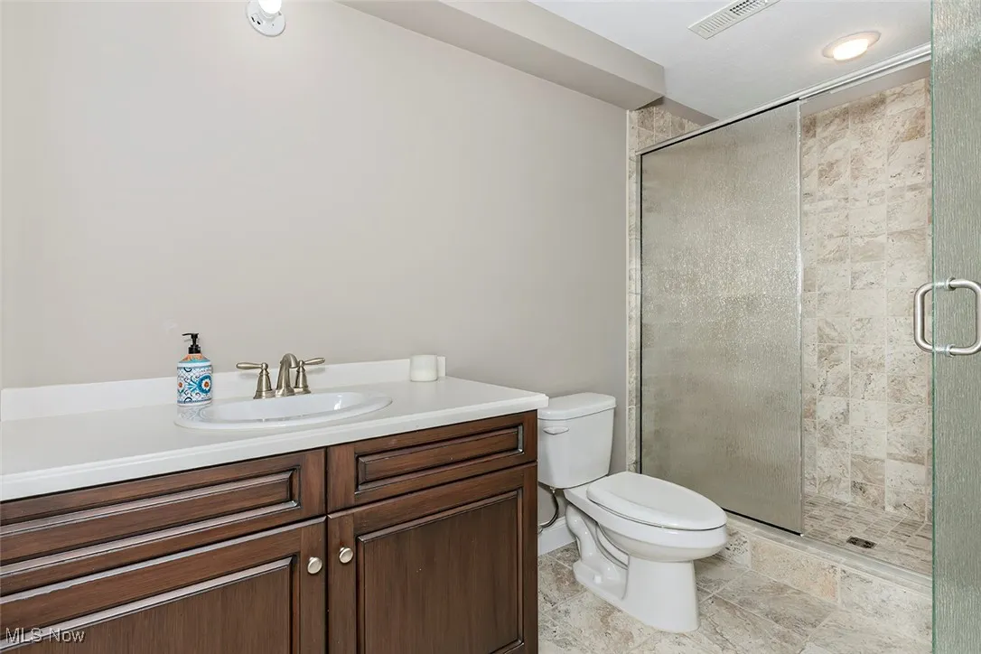 Full bathroom in the basement.