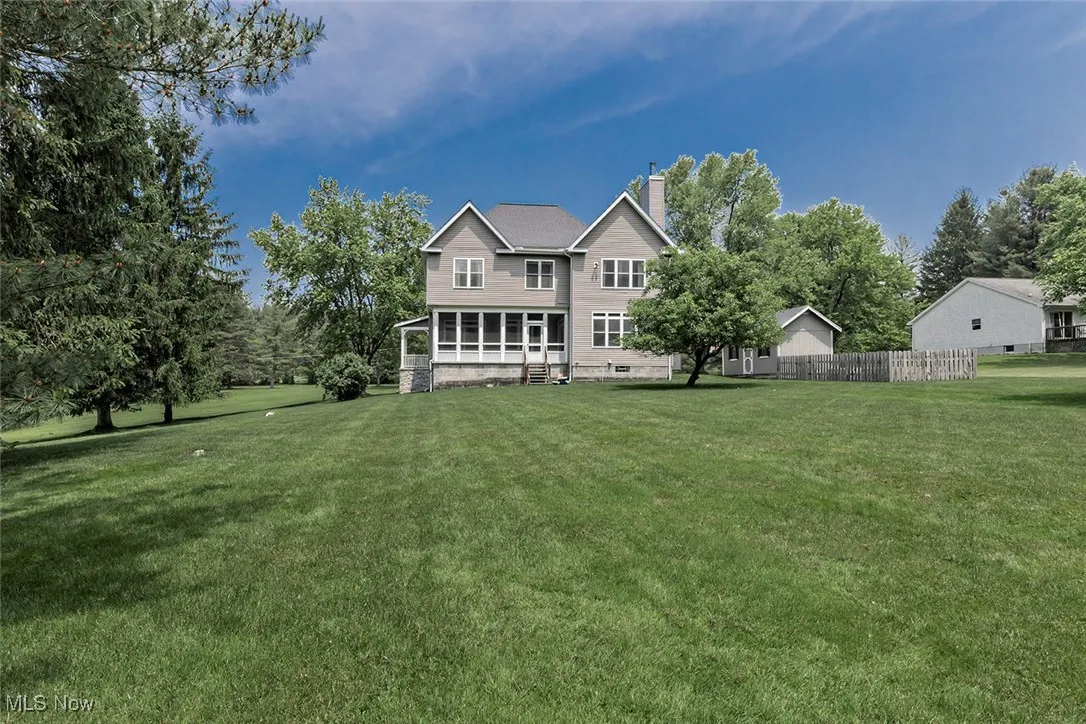 View of spacious, private backyard.