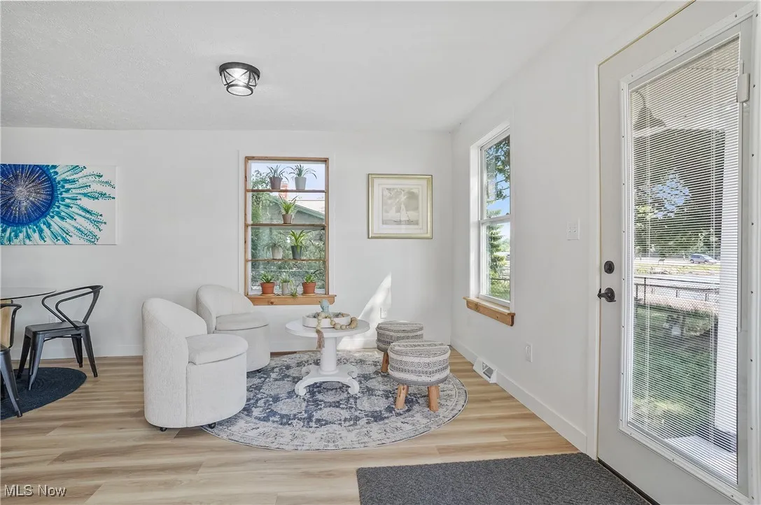 Living area featuring wood finished floors