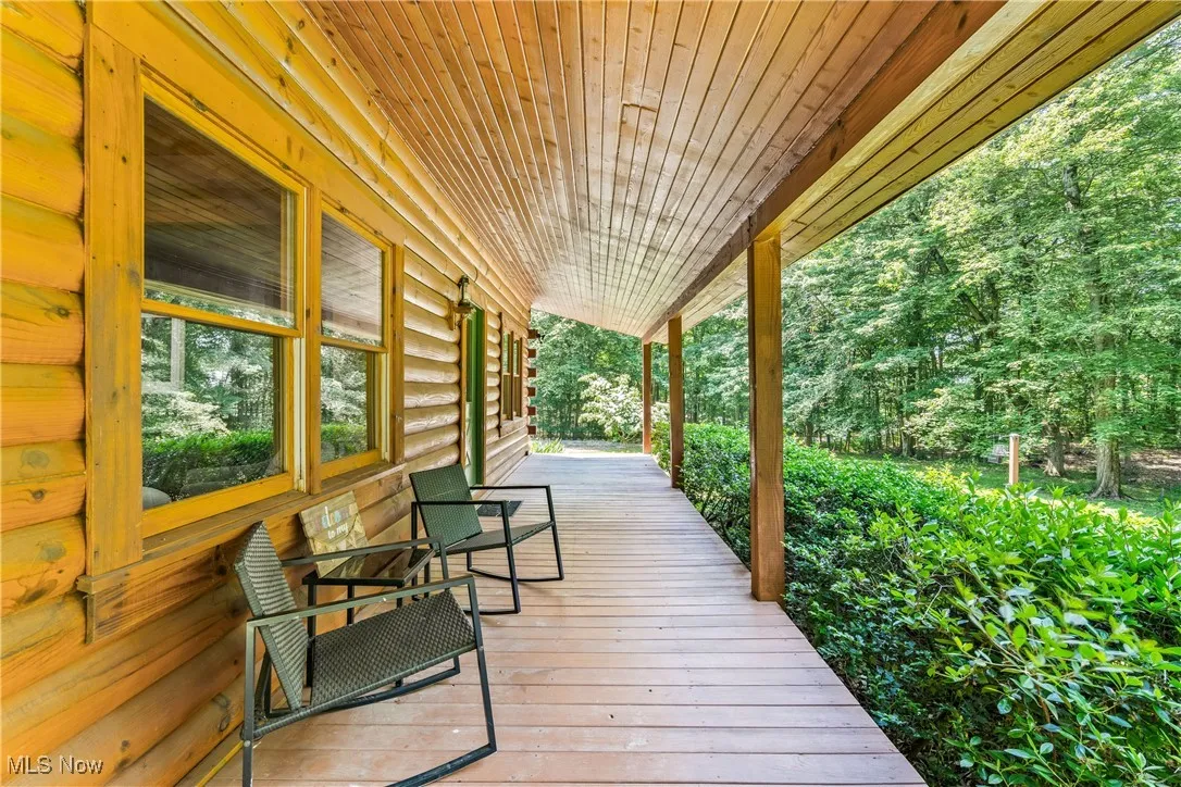 View of wooden porch