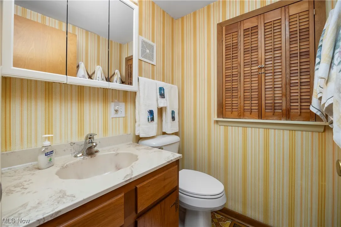 bottom level half bath