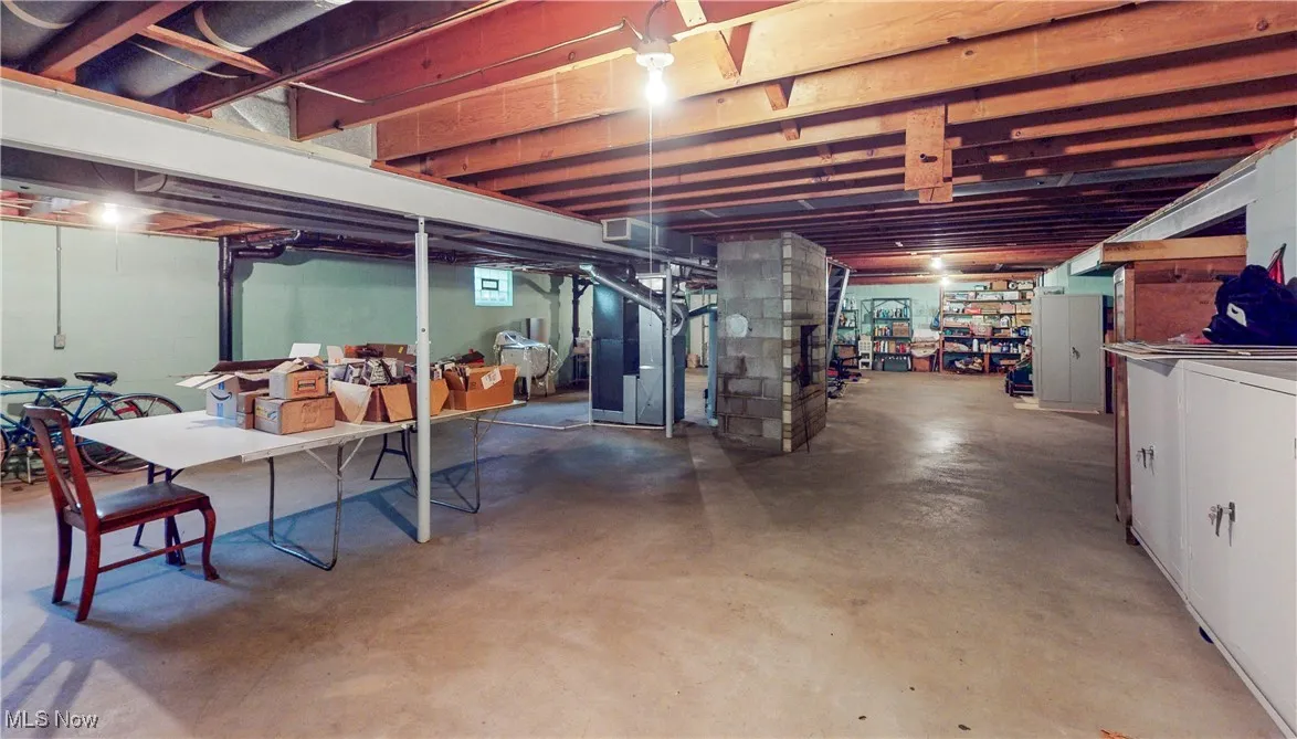 View of unfinished below grade area
