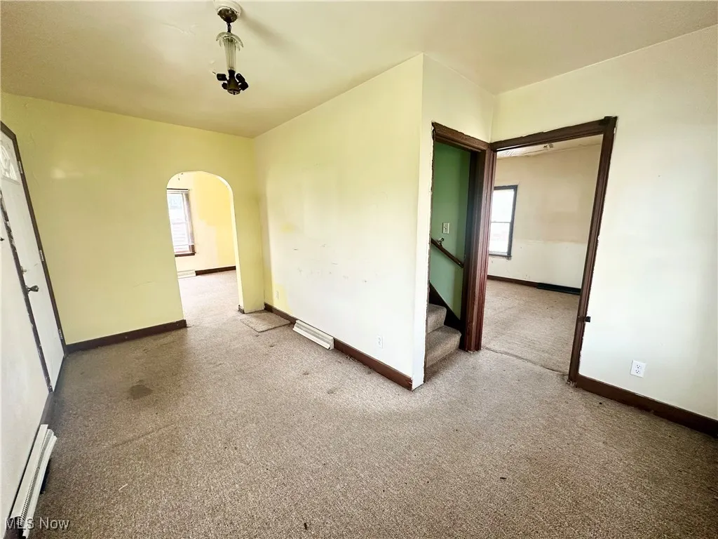 Living room featuring carpet
