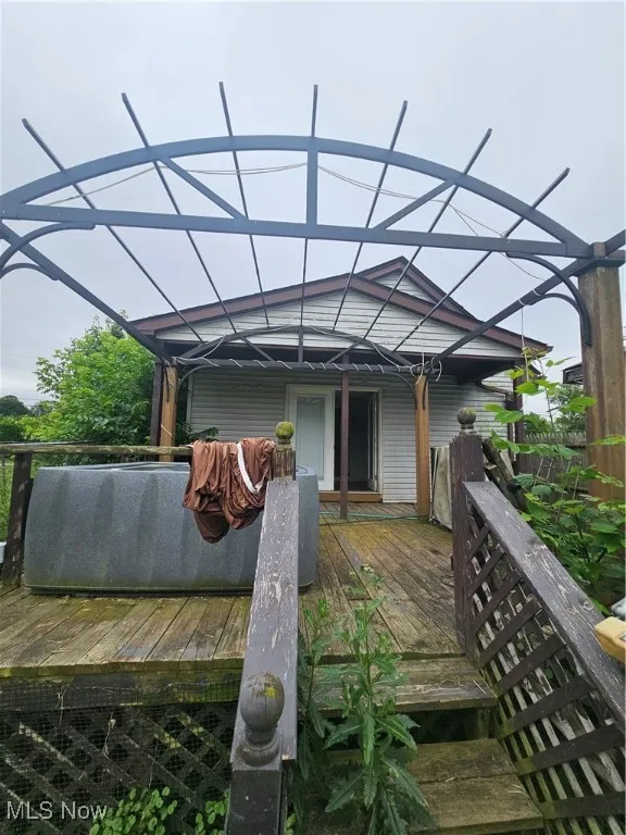 View of wooden deck