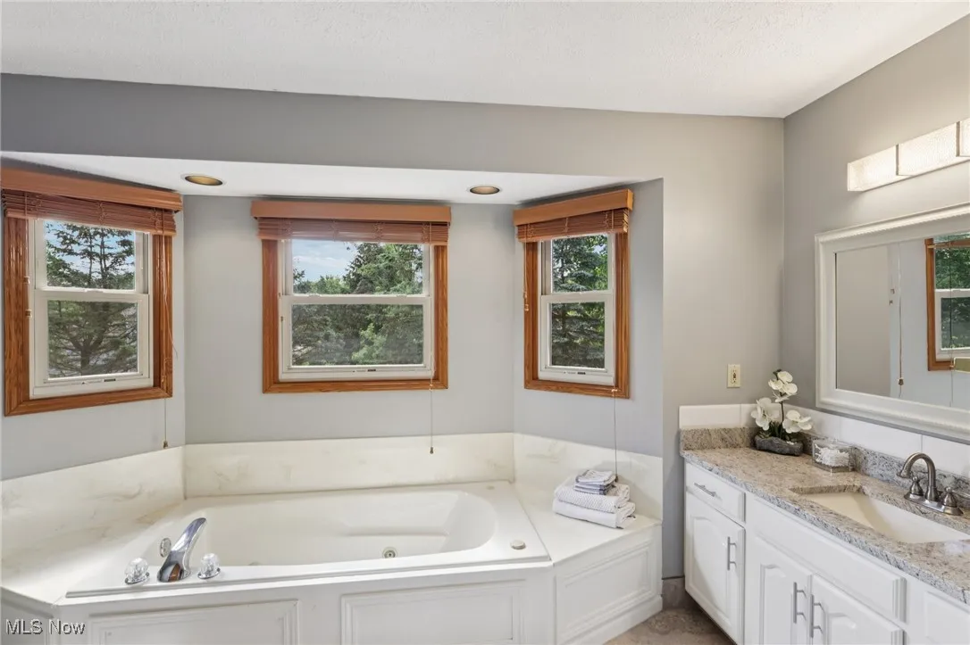 Master Bath- plenty of natural light and a jetted tub