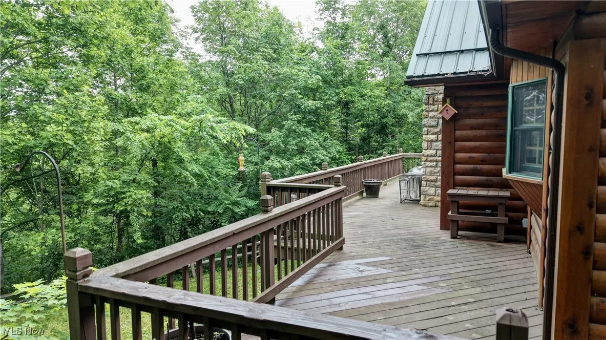 View of wooden deck