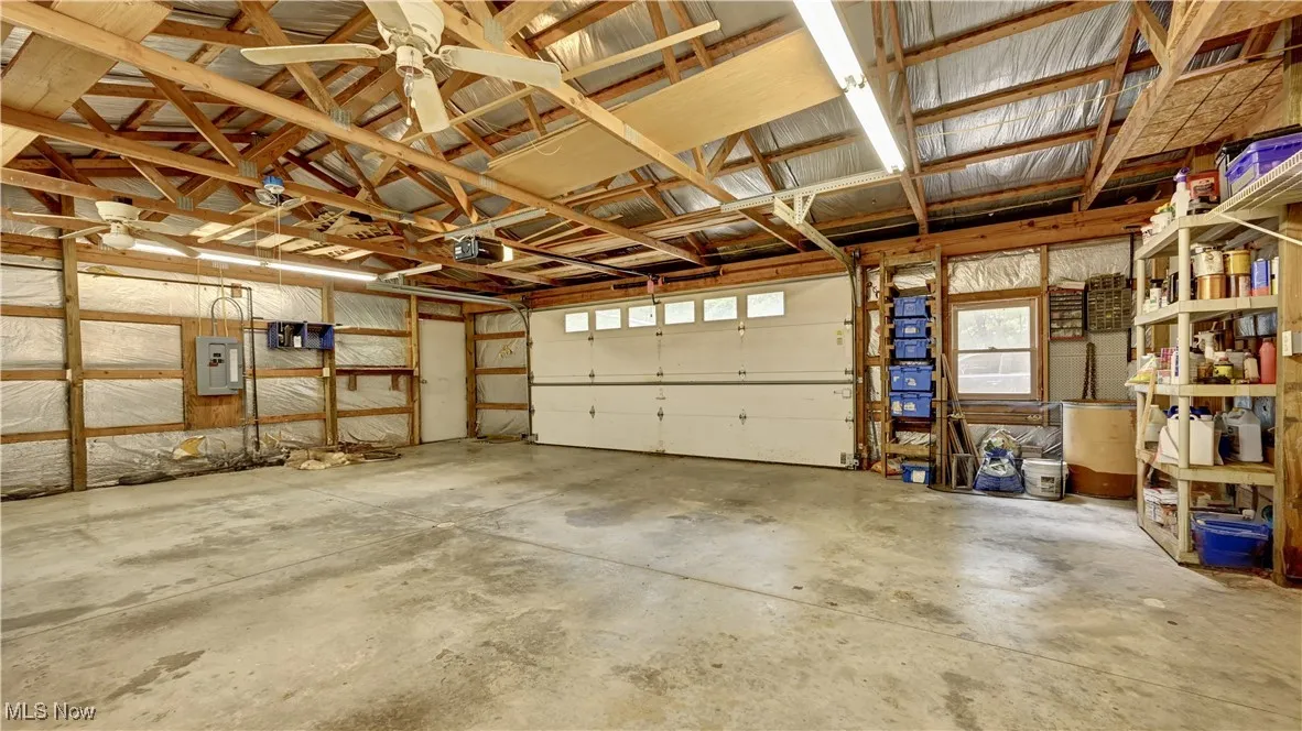 Garage with electric panel