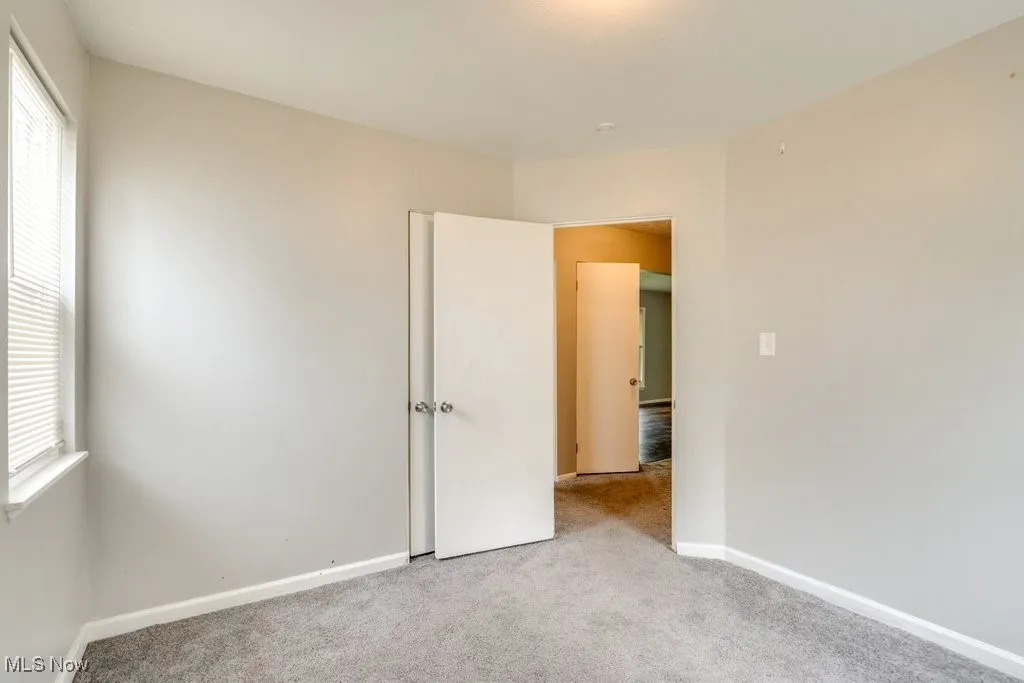 Unfurnished room featuring carpet