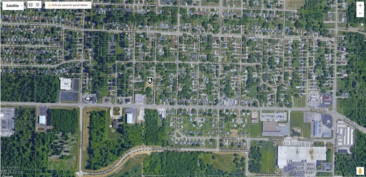 Aerial view of property's location