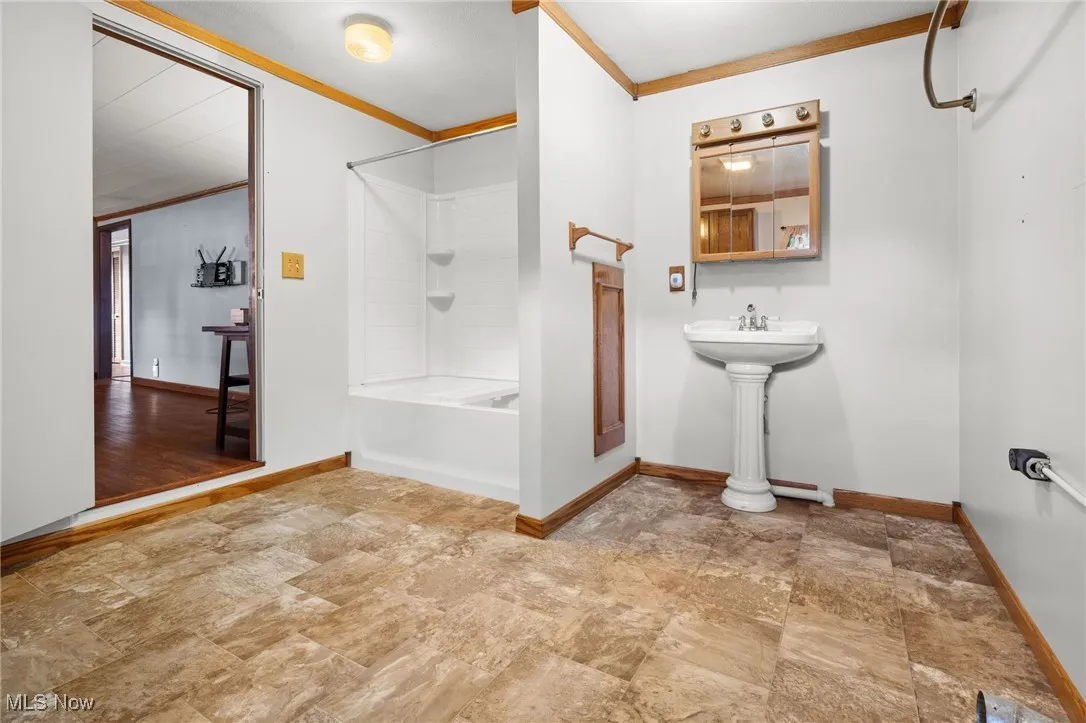 Bathroom with laundry