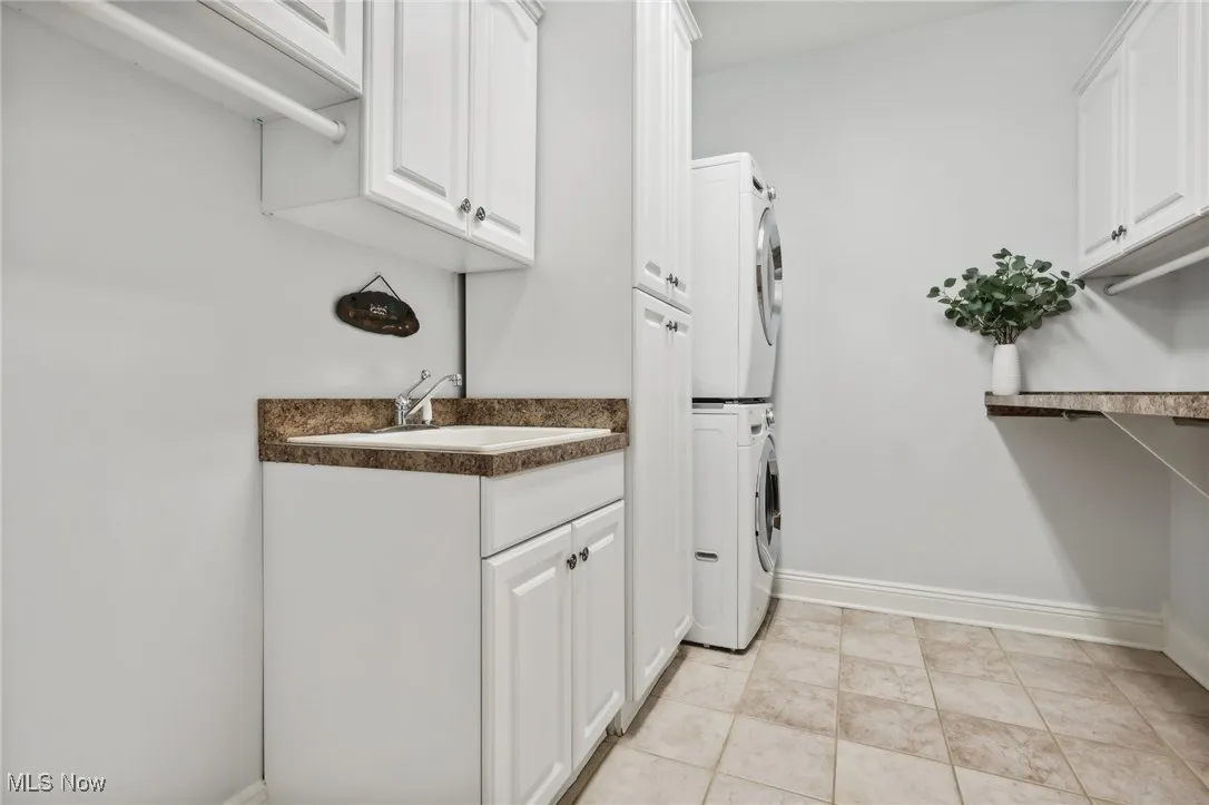 First Floor Main House Laundry rm with Stackable Washer/Dryer & Lots of Storage