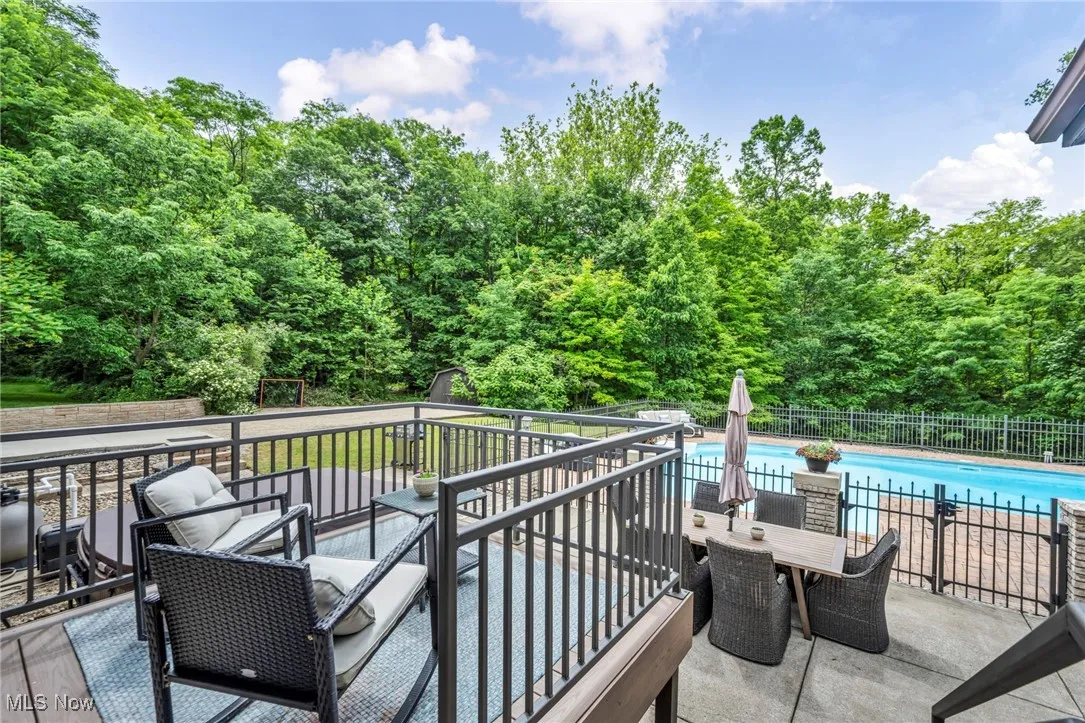 View of patio  off of kitchen