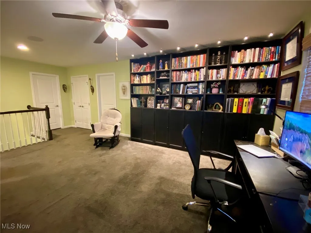 The second-floor loft could be enclosed for an additional bedroom or private space.