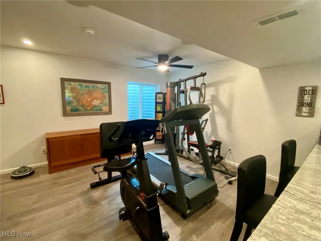 The dedicated exercise area provides ample space for your fitness routine, whether it’s for cardio, strength training, or yoga. With plenty of room for equipment and movement, it’s the perfect place to stay active and energized right at home.