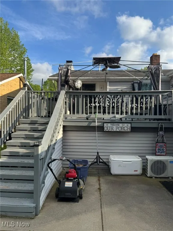 Raised deck off back house