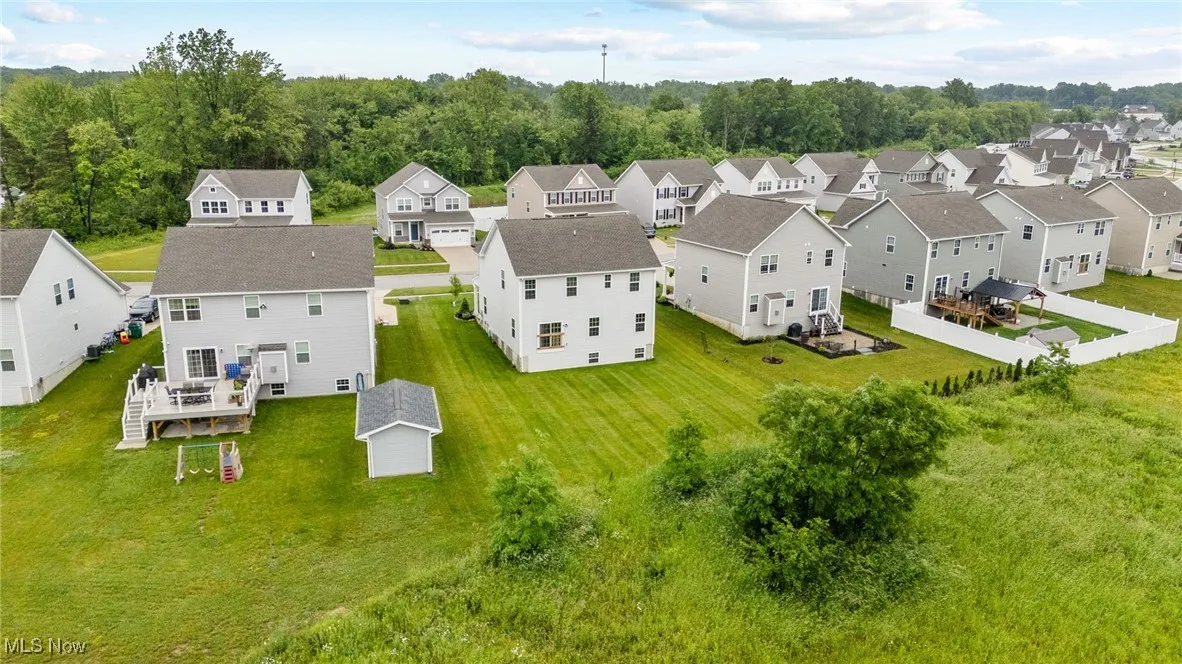Aerial view of residential area