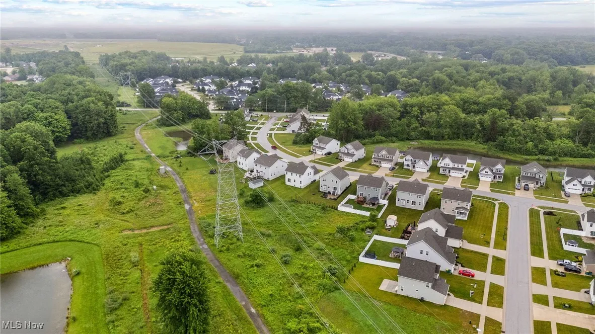 Aerial view of residential area