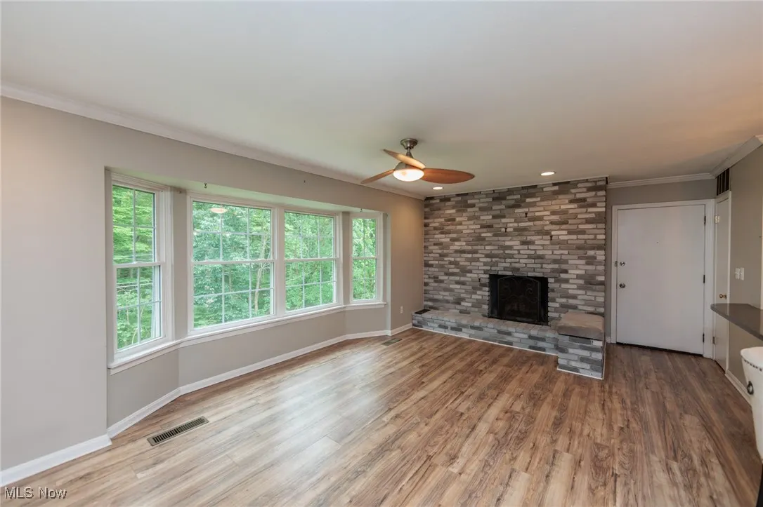 View from far end of living room