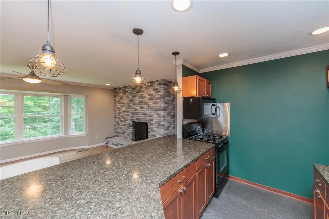 View from kitchen towards living room