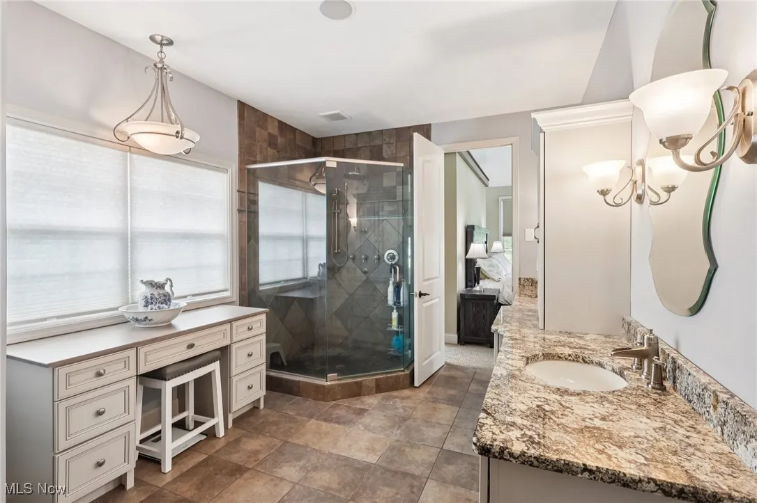 The primary bathroom.
