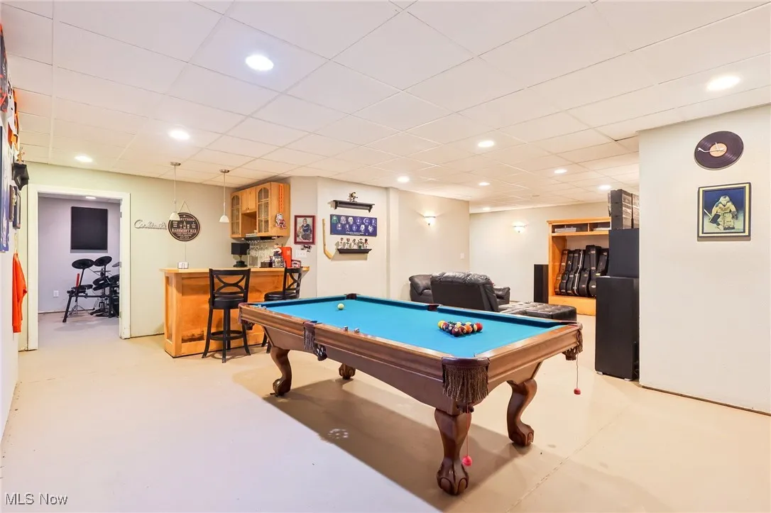 Bar area and pool table (negotiable).