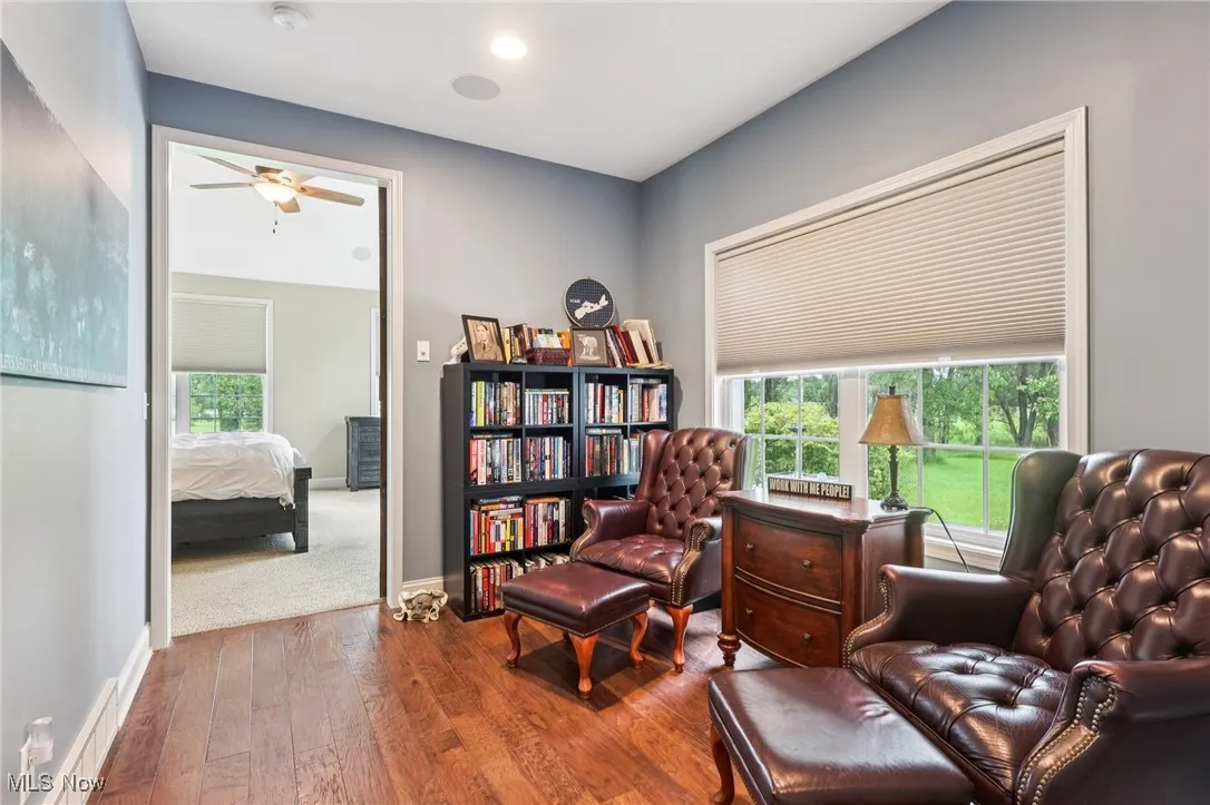 Relaxing sitting area separates the owner's suite from the rest of the house.
