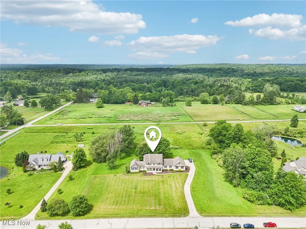 Aerial view from the front of the house.