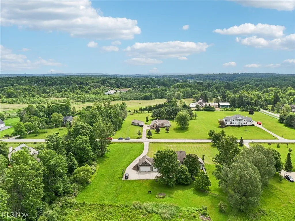 Aerial view from the back of the property.