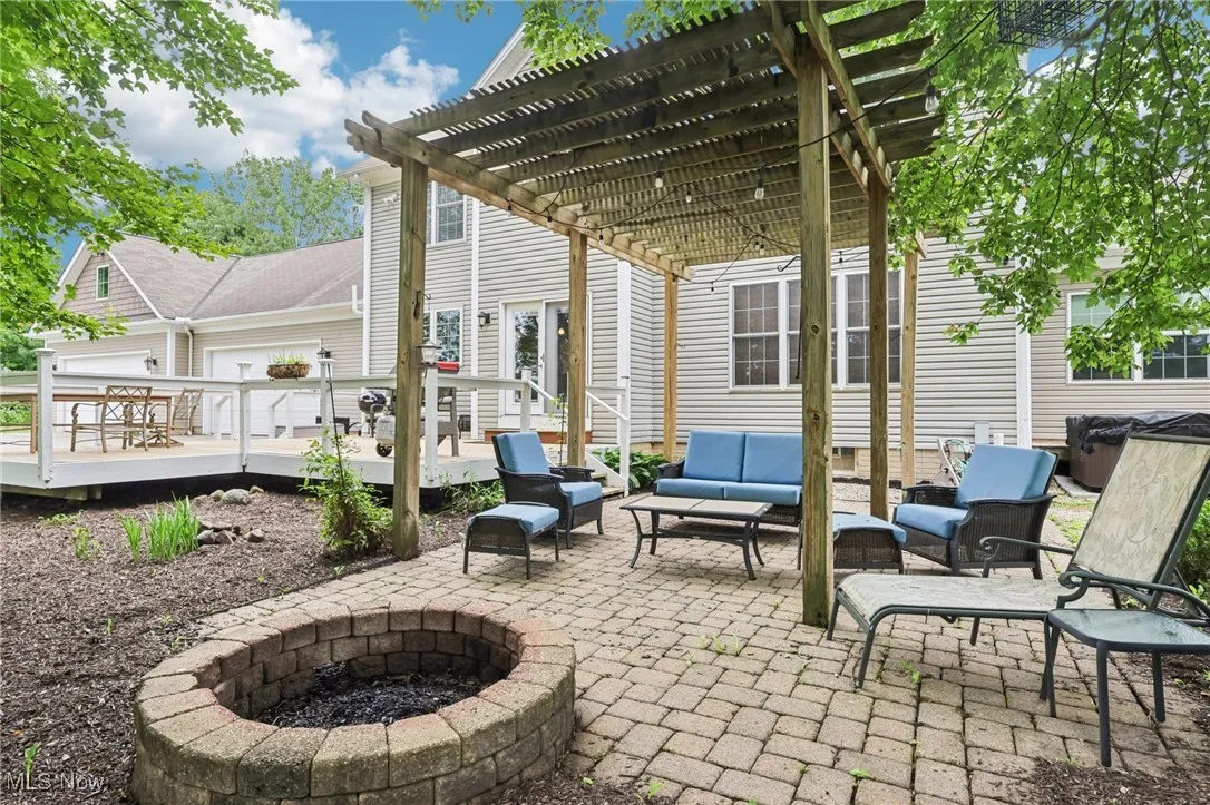 A cozy firepit for nighttime entertaining.