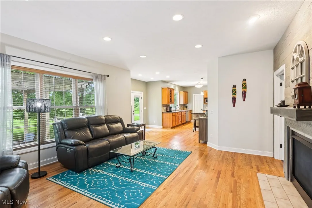 The heart of the home, from the family room to the kitchen.  An eat-in area is in-between.