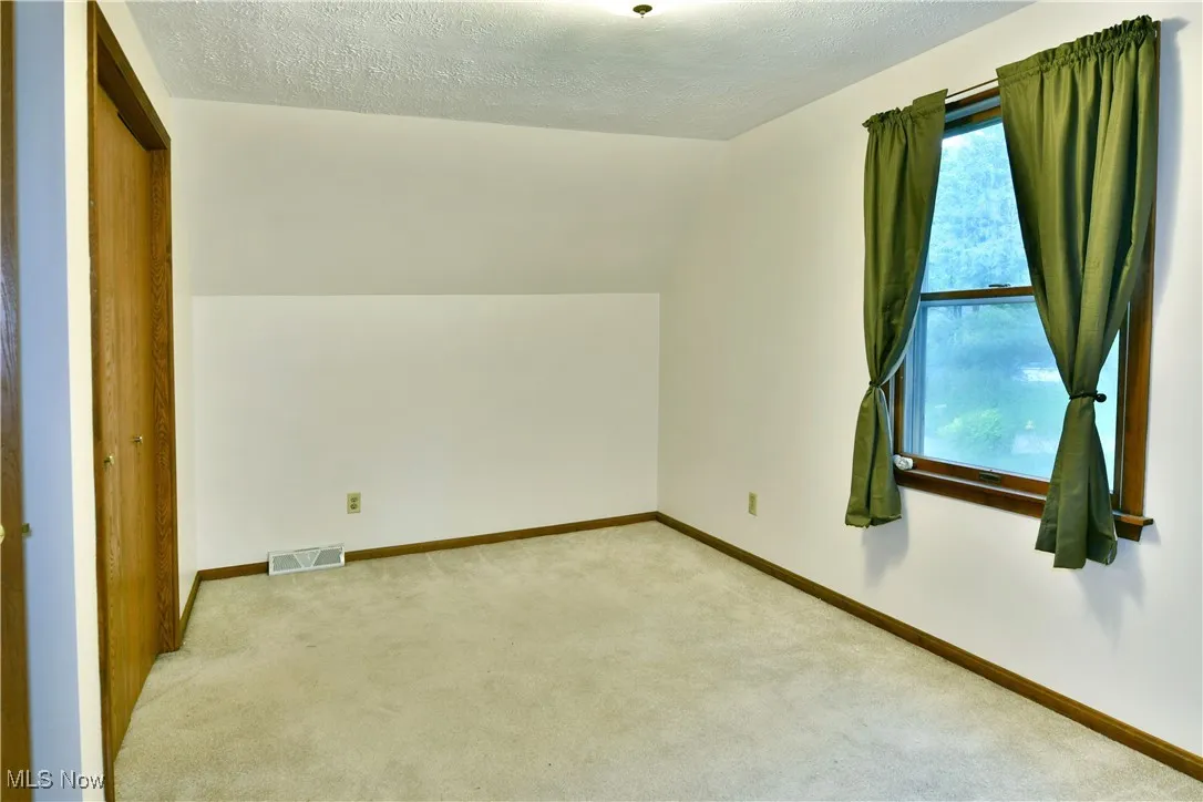 Bonus room with carpet floors and a textured ceiling