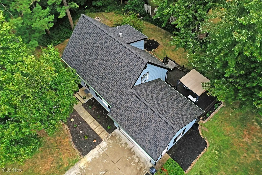 View from above of property