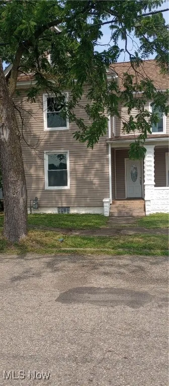 Front view with new front door