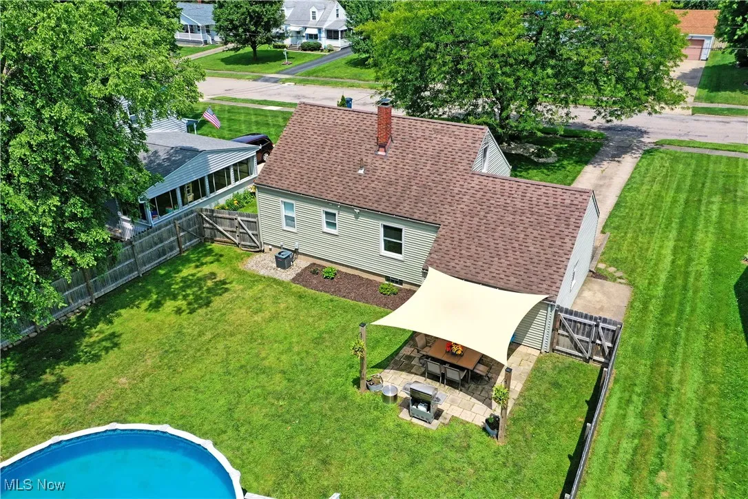 View from above of property