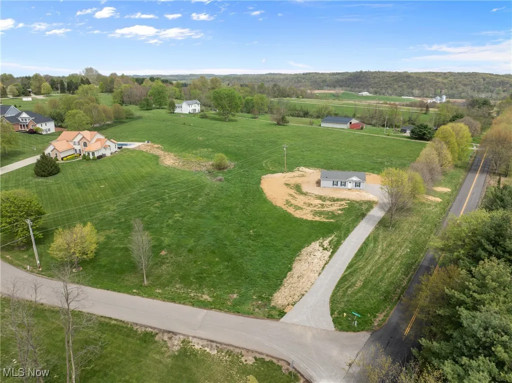 Aerial view of sparsely populated area