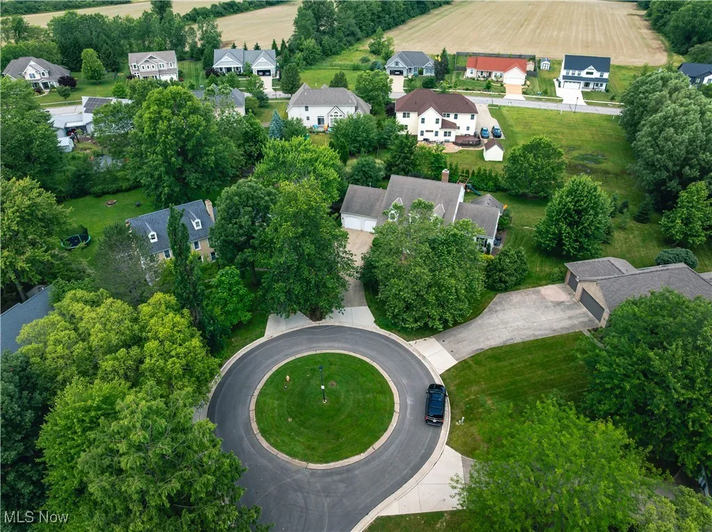 Aerial view of residential area