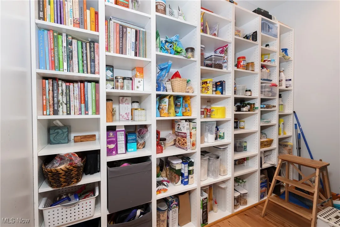 View of pantry with fl to ceiling storage!