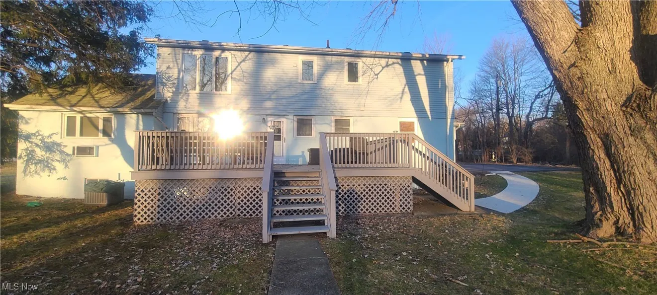 Deck on Back of house with view of backyard