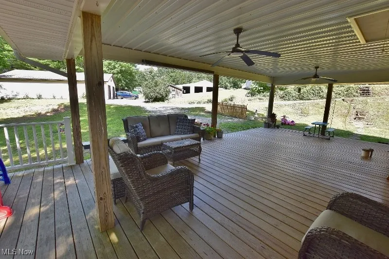 View from the covered deck.