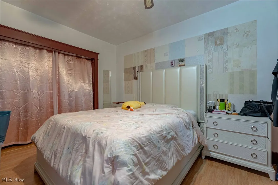 Bedroom featuring light wood-style floors