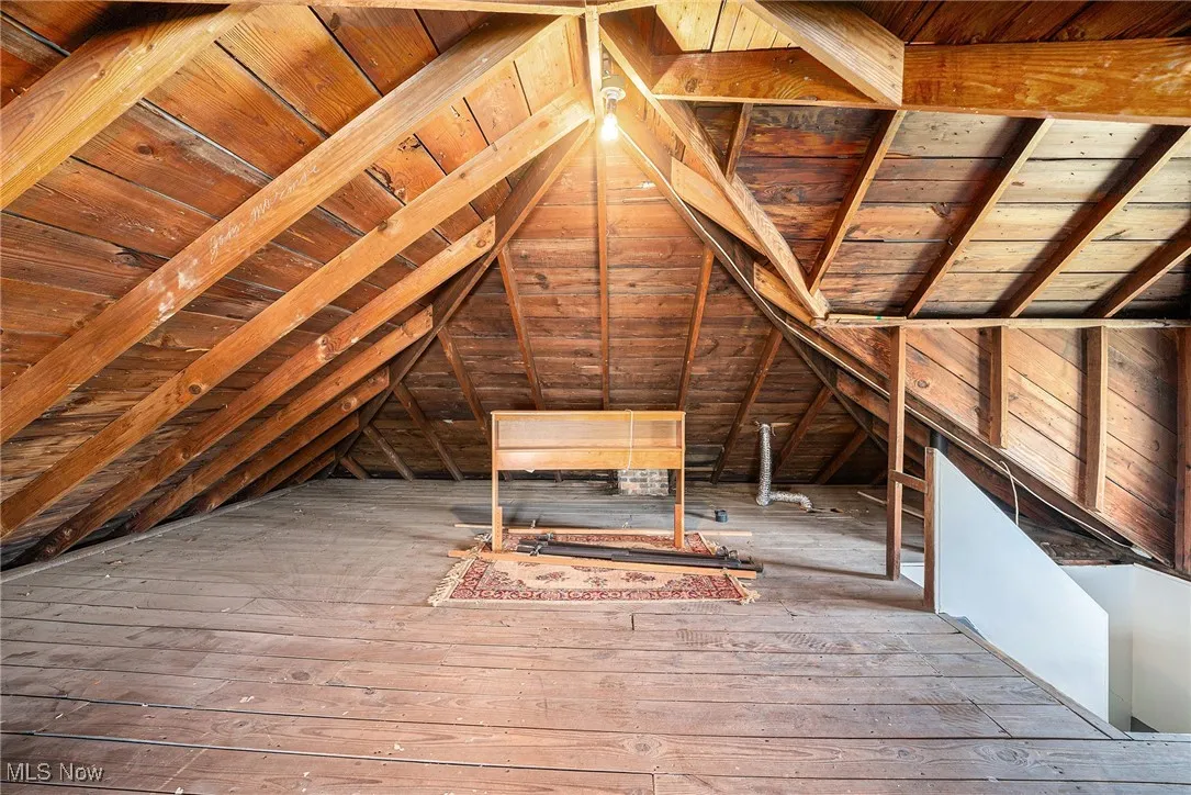 View of unfinished attic