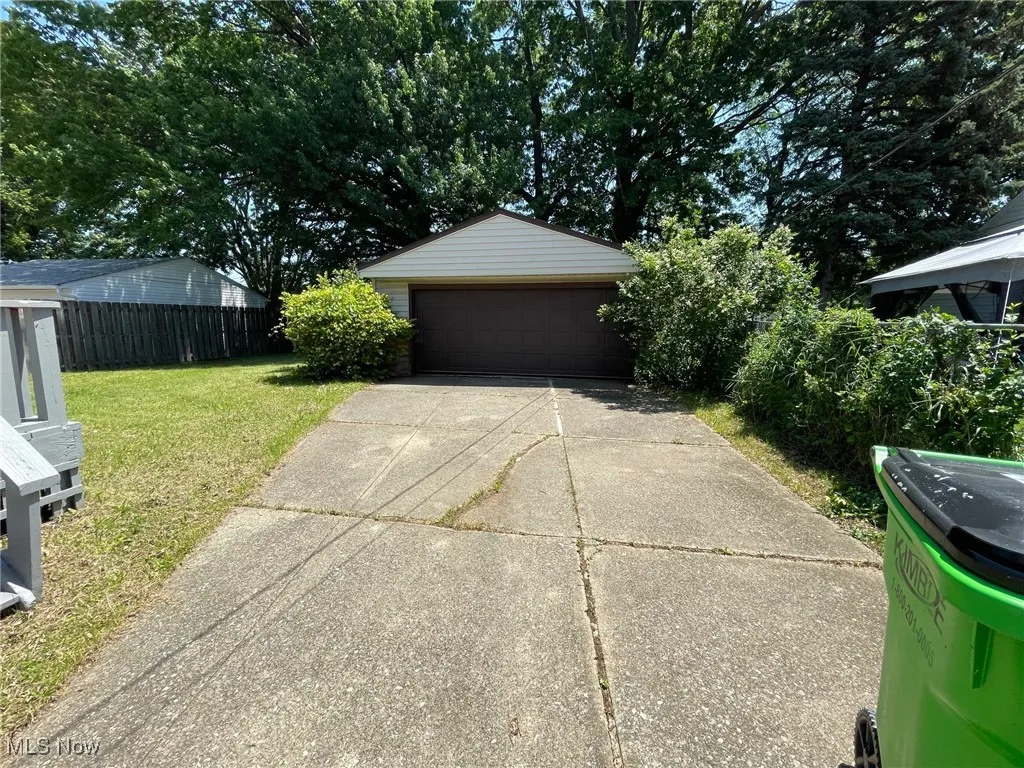 Garage view 1
