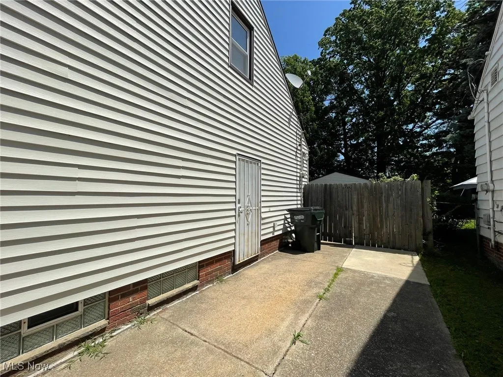 Driveway side (south) of the house