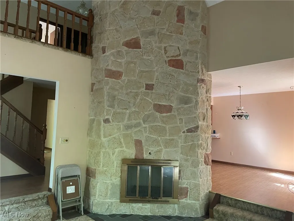 Living Room with woodburning fireplace