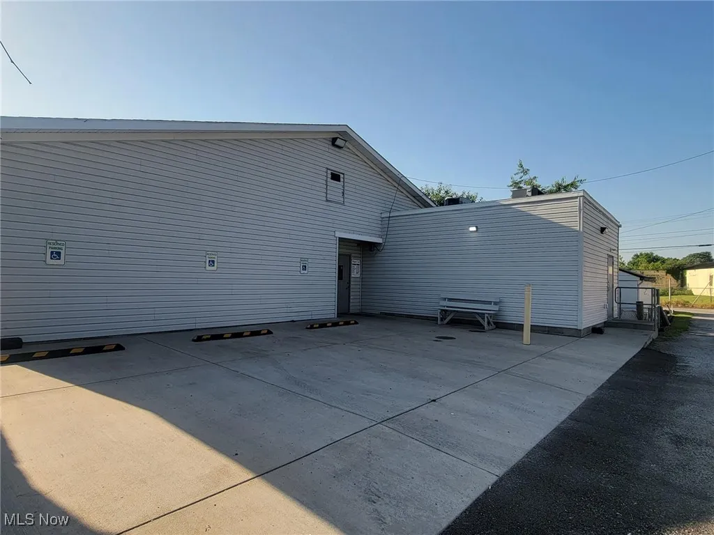 back entrance and handicap parking
