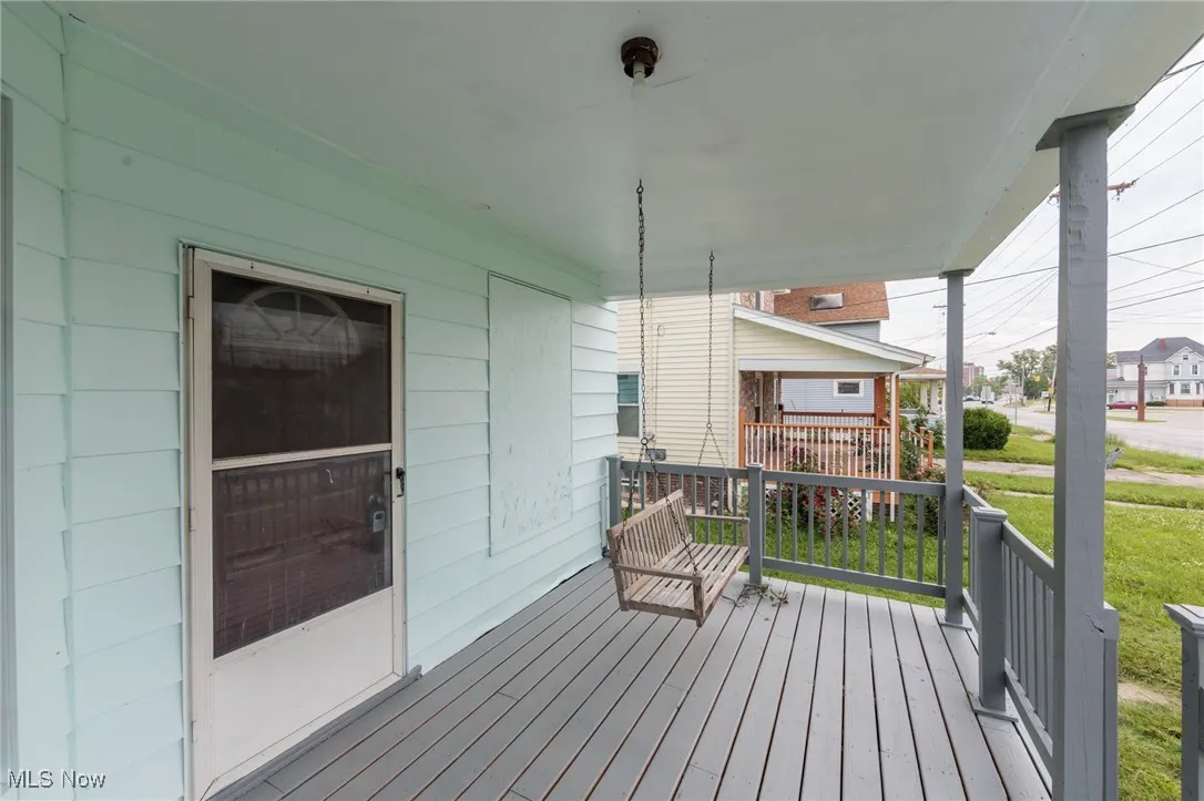 View of wooden porch