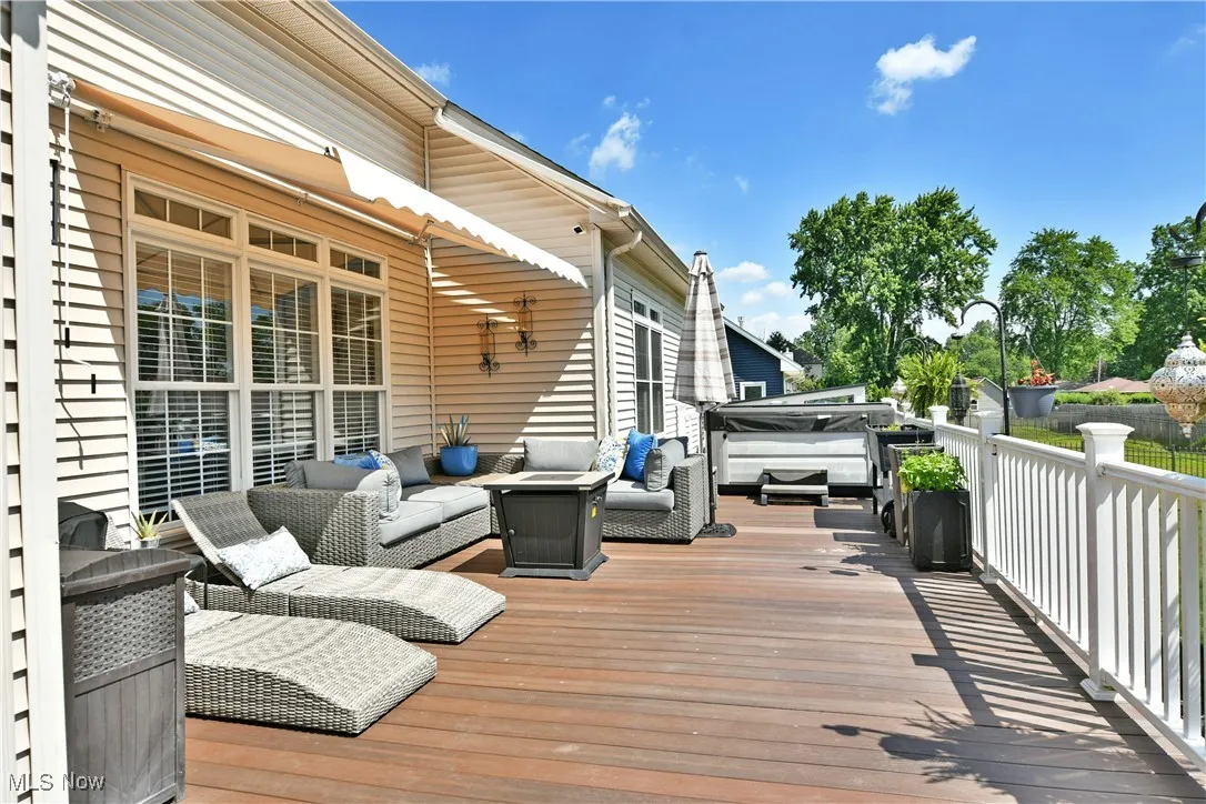 Deck featuring an outdoor living space